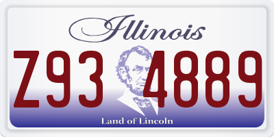 IL license plate Z934889