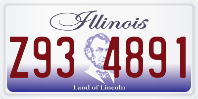 IL license plate Z934891