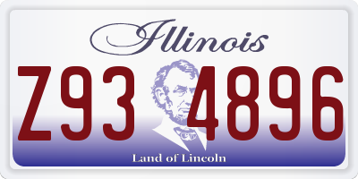 IL license plate Z934896