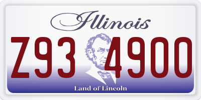 IL license plate Z934900