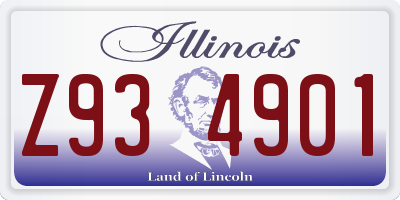 IL license plate Z934901