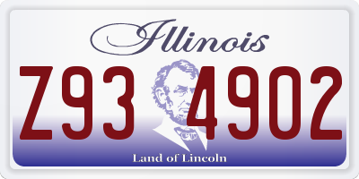 IL license plate Z934902