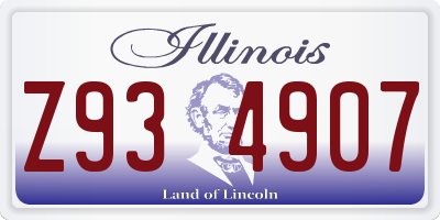 IL license plate Z934907