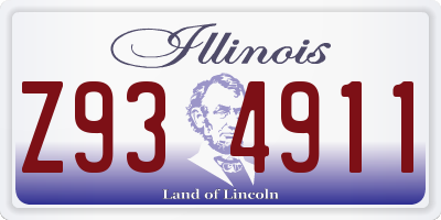 IL license plate Z934911