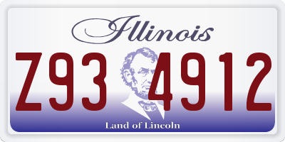 IL license plate Z934912