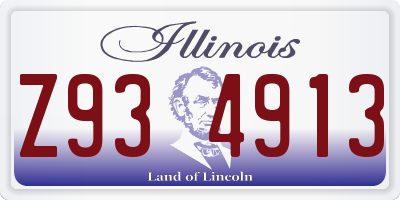 IL license plate Z934913