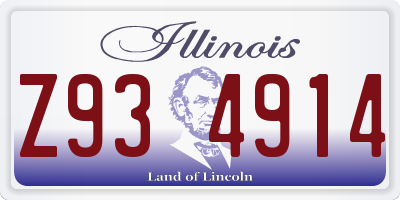 IL license plate Z934914