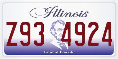 IL license plate Z934924