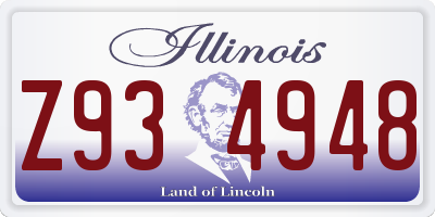 IL license plate Z934948