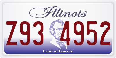 IL license plate Z934952