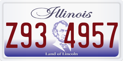 IL license plate Z934957