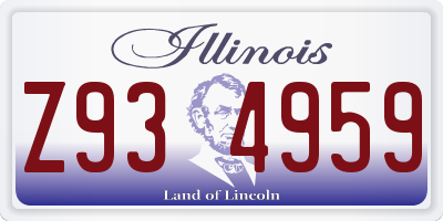 IL license plate Z934959