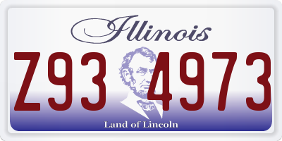 IL license plate Z934973