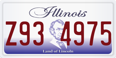 IL license plate Z934975