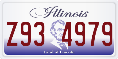 IL license plate Z934979