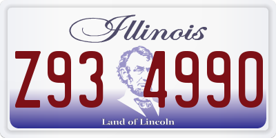 IL license plate Z934990