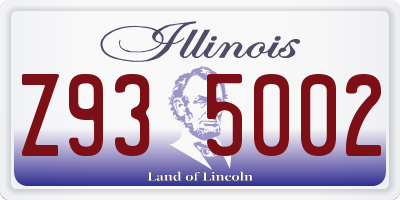 IL license plate Z935002