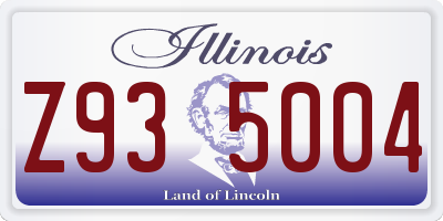 IL license plate Z935004