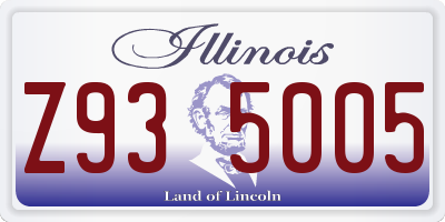 IL license plate Z935005