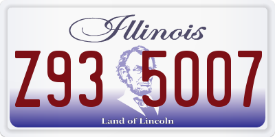 IL license plate Z935007