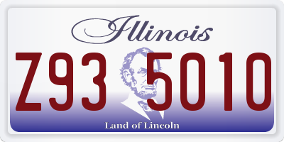 IL license plate Z935010