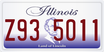 IL license plate Z935011