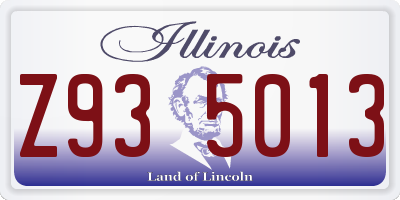 IL license plate Z935013