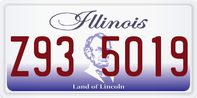 IL license plate Z935019