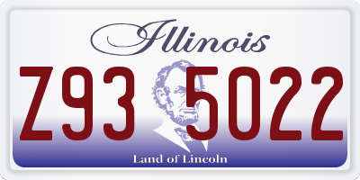 IL license plate Z935022
