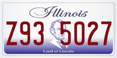 IL license plate Z935027