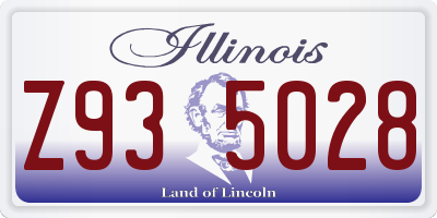 IL license plate Z935028