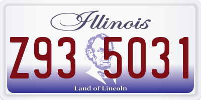 IL license plate Z935031