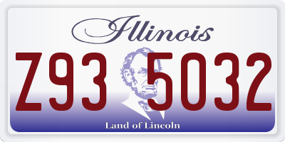 IL license plate Z935032