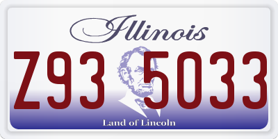 IL license plate Z935033