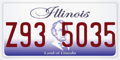 IL license plate Z935035