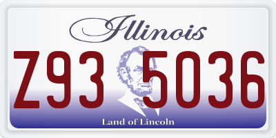 IL license plate Z935036