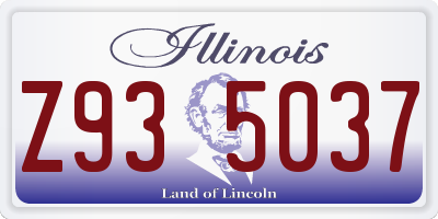 IL license plate Z935037