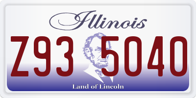 IL license plate Z935040