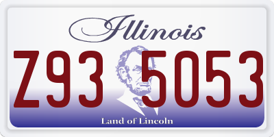 IL license plate Z935053
