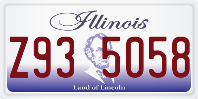 IL license plate Z935058