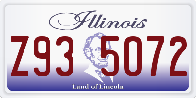 IL license plate Z935072