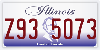 IL license plate Z935073