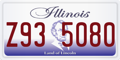 IL license plate Z935080