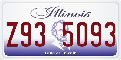 IL license plate Z935093
