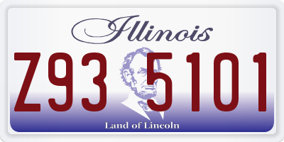 IL license plate Z935101