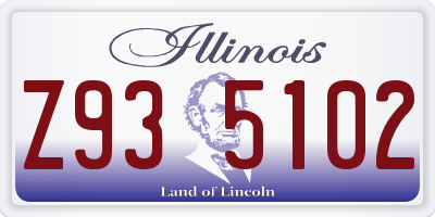 IL license plate Z935102