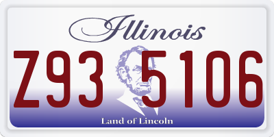 IL license plate Z935106