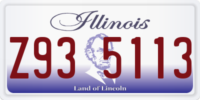 IL license plate Z935113