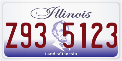 IL license plate Z935123