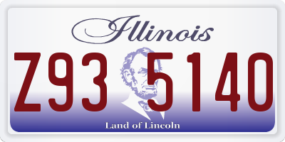 IL license plate Z935140